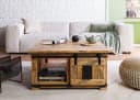 Massivmoebel24 Couchtisch RAILWAY Massivholz Couchtisch Mango 90x90x45 Natur Bild 3