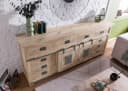 Massivmoebel24 Sideboard RAILWAY Massivholz Mango Beige/Braun Industrial Bild 1