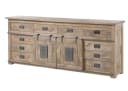 Massivmoebel24 Sideboard RAILWAY Massivholz Mango Beige/Braun Industrial Bild 2