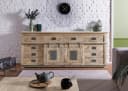 Massivmoebel24 Sideboard RAILWAY Massivholz Mango Beige/Braun Industrial Bild 3