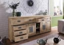 Massivmoebel24 Sideboard RAILWAY Massivholz Mango Beige/Braun Industrial Bild 4