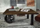 Massivmoebel24 Couchtisch RAILWAY Mango Massivholz Industrial Bild 1