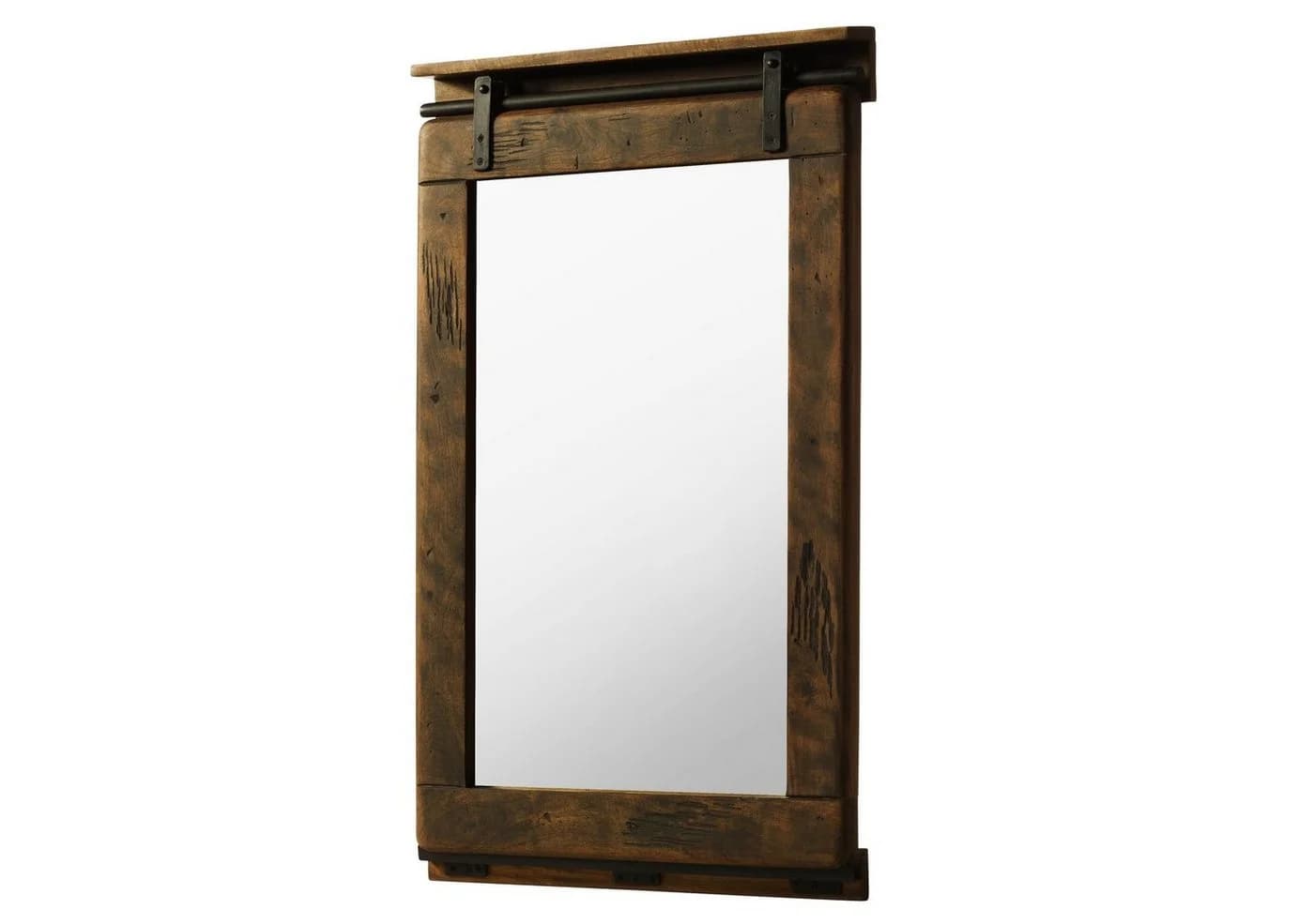 Massivmoebel24 Spiegel Mango 60x8x100 Braun Lackiert Industrial - Bild 2