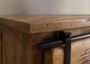 Massivmoebel24 Dreh-/Schwebetürenschrank RAILWAY LUX Mango Altholz Bild 5