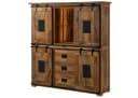 Massivmoebel24 Highboard RAILWAY LUX Massivholz Mango Altholz Bild 2