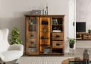 Massivmoebel24 Highboard RAILWAY LUX Mangoholz Industrial Style Bild 4