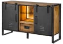 Massivmoebel24 Sideboard BLACKBURN LUX grau Industrial Style Bild 2