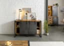 Massivmoebel24 Sideboard BLACKBURN LUX grau Industrial Style Bild 4