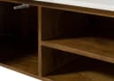 Massivmoebel24 TV-Board BARCELONA Mangoholz Marmor weiß braun lackiert Bild 1