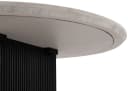 Massivmoebel24 Esstisch BARCELONA Oval Marmor Mango Schwarz/Weiß Bild 4
