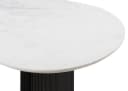 Massivmoebel24 Esstisch BARCELONA Oval Marmor Mango Schwarz/Weiß Bild 5