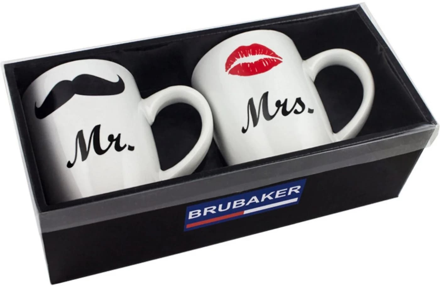 BRUBAKER Tassen 2er-Set "Mr. & Mrs." Keramik Geschenkset - Bild 4