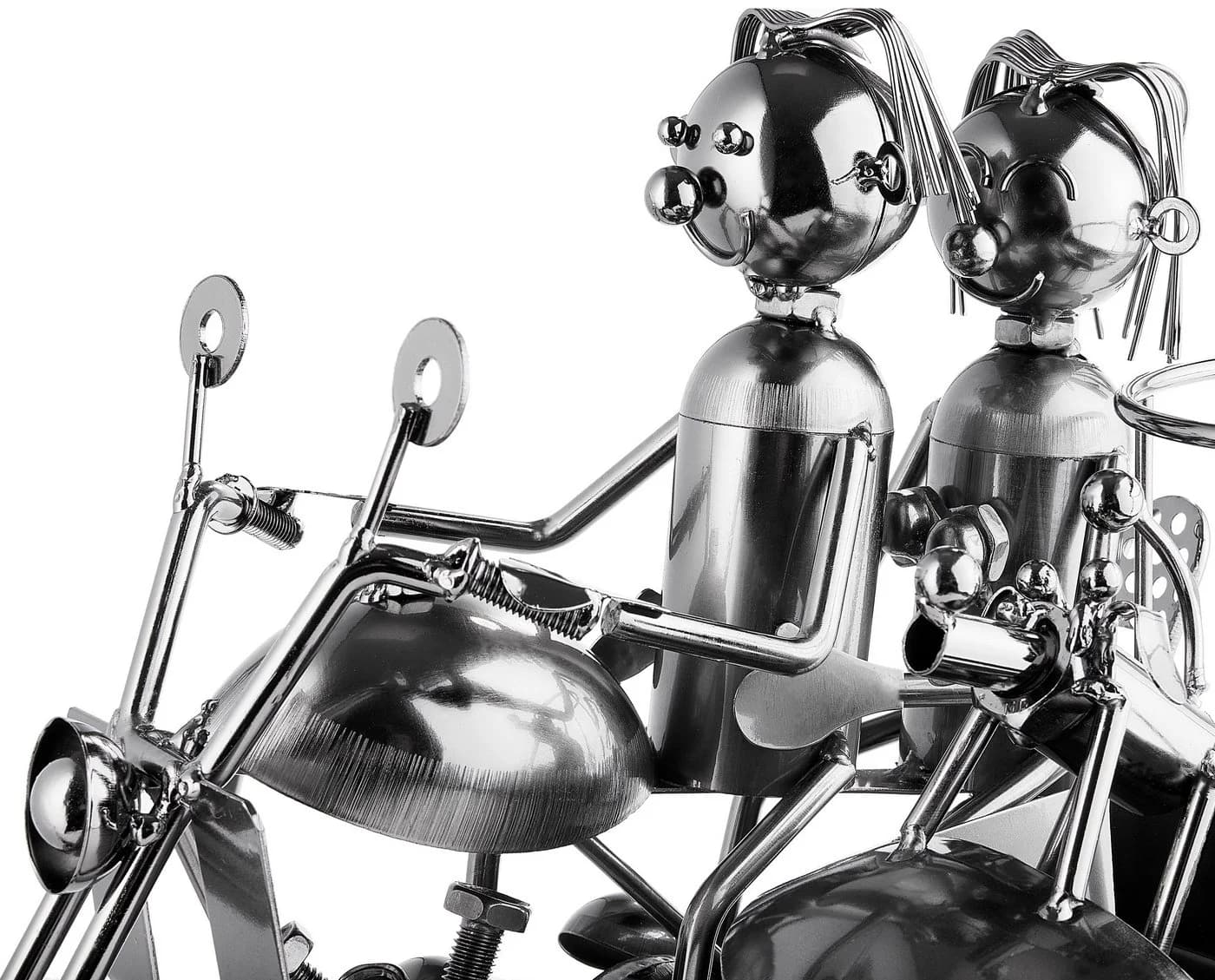 BRUBAKER Weinflaschenhalter Motorrad Paar mit Beiwagen und Hund - Bild 3