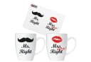 BRUBAKER Tassen-Set 2-tlg. "Mr. Right & Mrs. Always Right" Keramik Bild 2