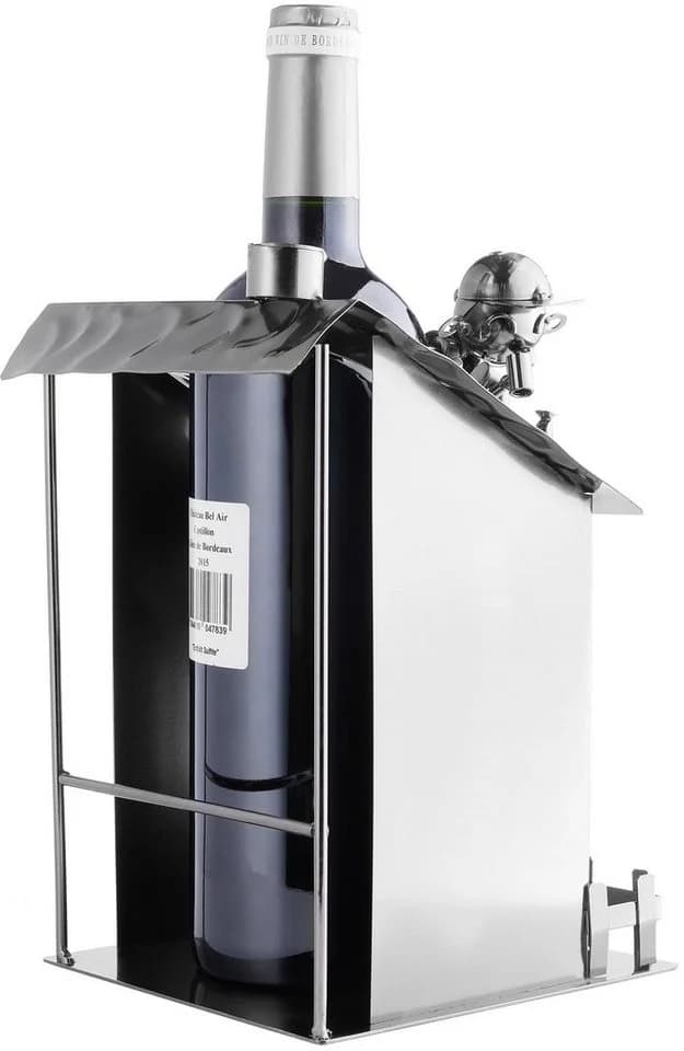 BRUBAKER Weinflaschenhalter Haus mit Dachdecker Flaschenhalter Metall - Bild 4