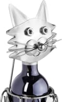 BRUBAKER Weinflaschenhalter Katze Metall Skulptur Silber Bild 5