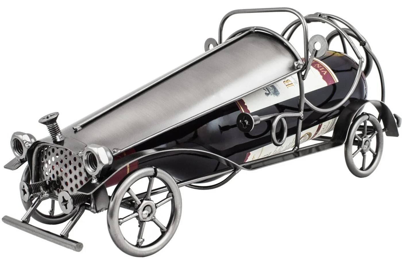 BRUBAKER Weinflaschenhalter Vintage Auto Metall Skulptur