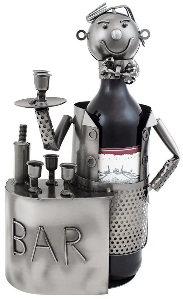 BRUBAKER Weinflaschenhalter Metall Skulptur