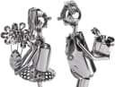 BRUBAKER Weinflaschenhalter Liebespaar Metall Silber Bild 4
