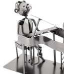 BRUBAKER Weinflaschenhalter Pianist mit Flügel Metall Skulptur Bild 3