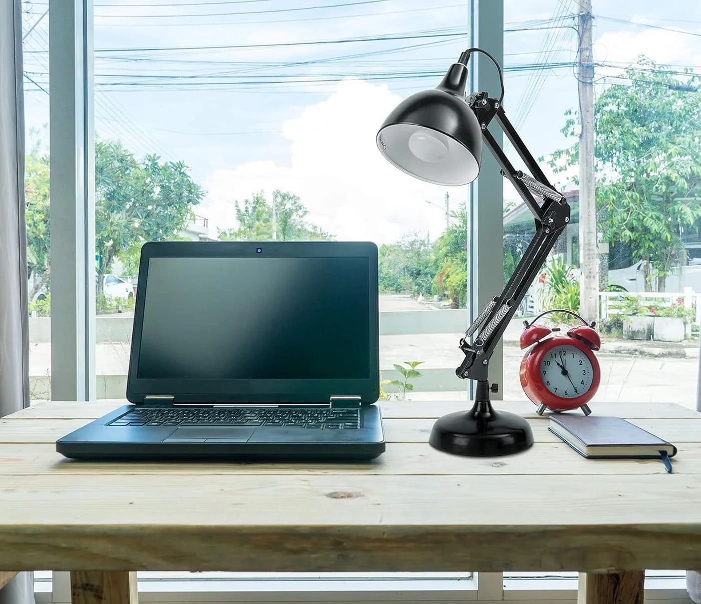 BRUBAKER Schreibtischlampe Tischlampe mit höhenverstellbarem Gelenk-Arm - Schwarz - Bild 3