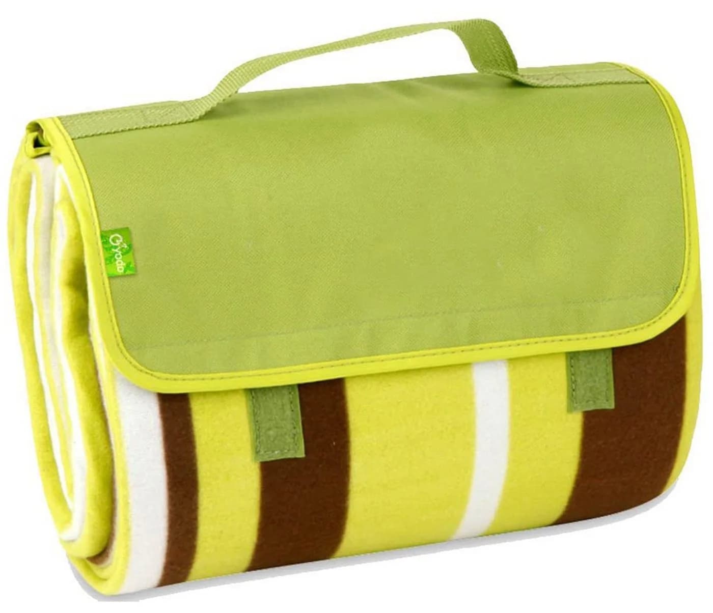 BRUBAKER Picknickdecke Fleece 150x135 cm wasserfest grün - Bild 2