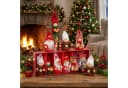 BRUBAKER Christbaumschmuck Weihnachtswichtel Set 6-tlg. Holz & Strick Rot Bild 3