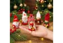 BRUBAKER Christbaumschmuck Weihnachtswichtel Set 6-tlg. Holz & Strick Rot Bild 4