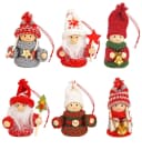 BRUBAKER Christbaumschmuck Weihnachtswichtel Set 6-tlg. Holz & Strick Rot Bild 5