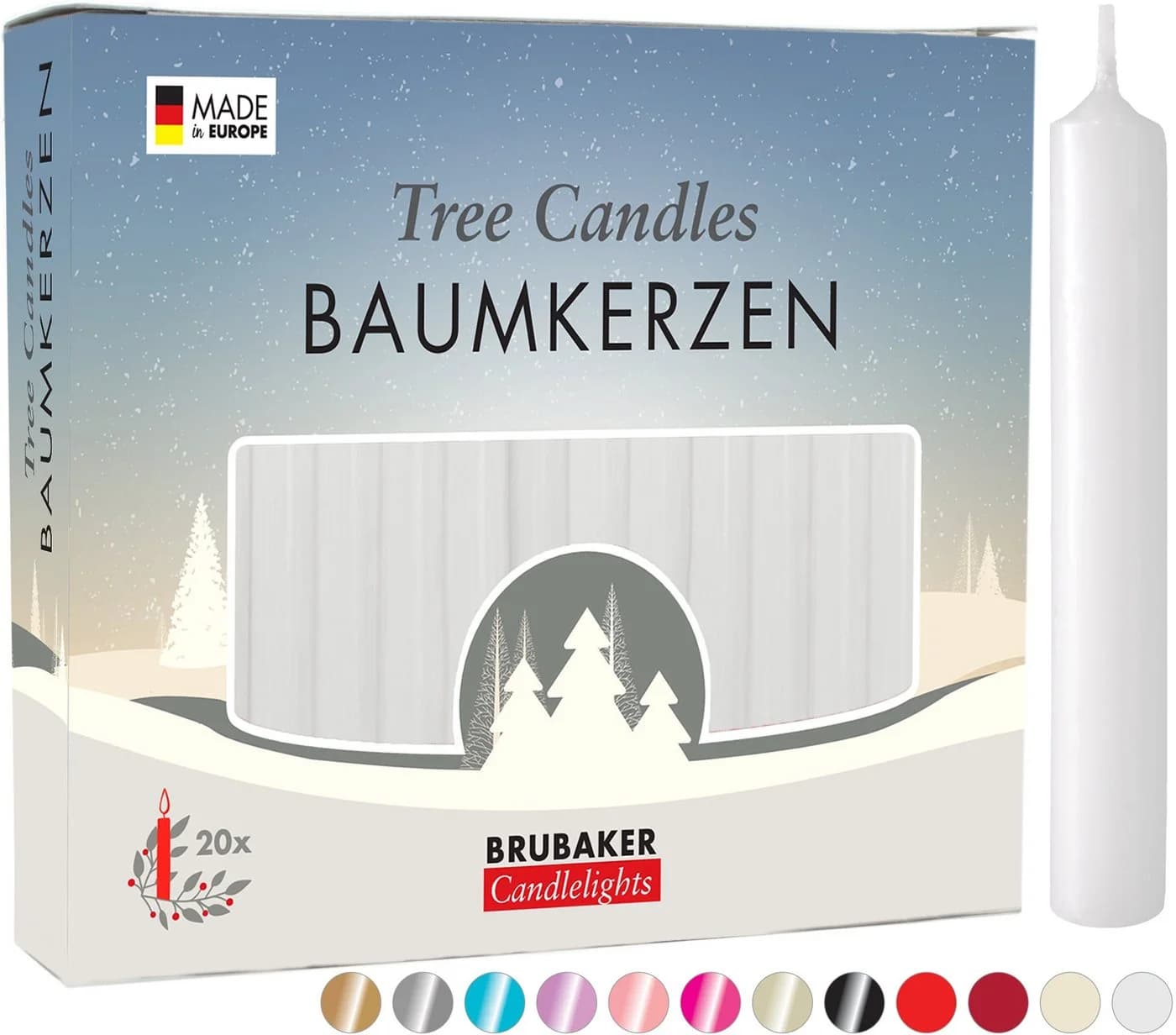 BRUBAKER 20-tlg. Bunte Pyramidenkerzen aus Wachs - Bild 2