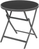 BRUBAKER Gartentisch Milano - Metall Glastisch rund klappbar 70 cm Anthrazit Bild 2
