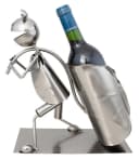 BRUBAKER Weinflaschenhalter Frosch mit Blatt Metall Skulptur Bild 4