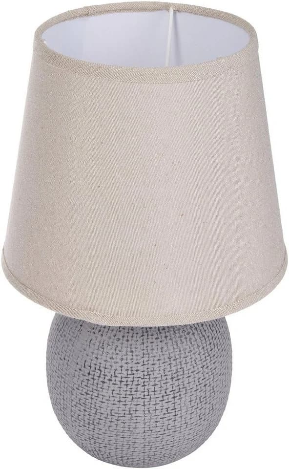BRUBAKER Tischleuchte Grau Beige Keramik Leinen Modern - Bild 5