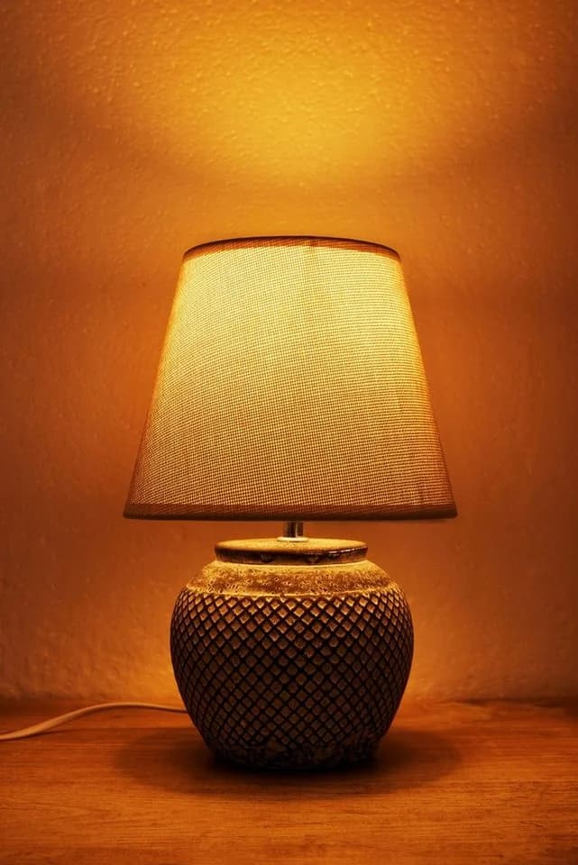 BRUBAKER Tischleuchte Nachttischlampe Grau, Keramikfuß - moderne Tischlampe, Antik - Orientalisch
