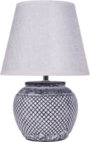 BRUBAKER Tischleuchte Nachttischlampe Grau, Keramikfuß - moderne Tischlampe, Antik - Orientalisch Bild 2