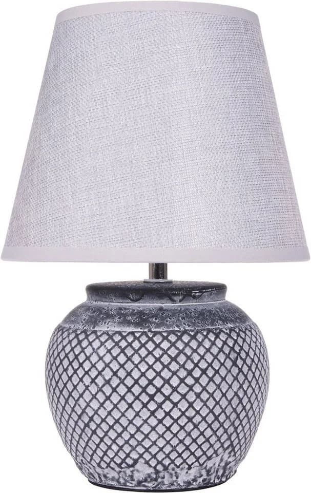 BRUBAKER Tischleuchte Nachttischlampe Grau, Keramikfuß - moderne Tischlampe, Antik - Orientalisch - Bild 2