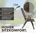 BRUBAKER Gartenstuhl Modena 2er Set Braun Grau Polyrattan Klappbar Bild 1