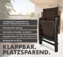 BRUBAKER Gartenstuhl Modena 2er Set Braun Grau Polyrattan Klappbar Bild 3