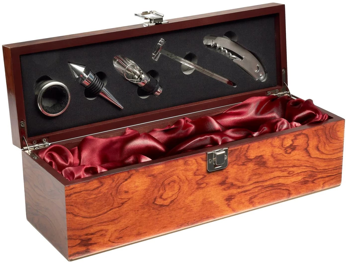 BRUBAKER Sommelier-Set 6-tlg. mit Weinkiste Edelstahl Braun - Bild 2