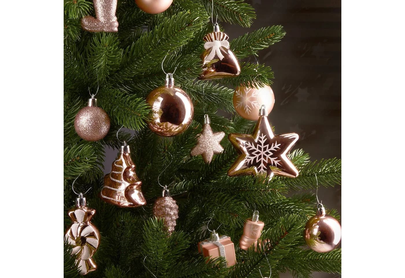 BRUBAKER Weihnachtsbaumkugel-Set 77-tlg. Gold Kunstst - Bild 5