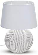 BRUBAKER Nachttischlampe 2er Set Zen Garden Weiß Keramik Jute Bild 4