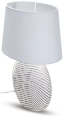 BRUBAKER Nachttischlampe 2er Set Zen Garden Weiß Keramik Jute Bild 5