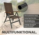 BRUBAKER Gartenstuhl Polyrattan klappbar Hochlehner Campingstuhl Bild 4