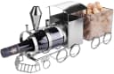 BRUBAKER Weinflaschenhalter Lokomotive Metall mit Korkenbox Bild 1