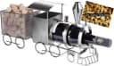 BRUBAKER Weinflaschenhalter Lokomotive Metall mit Korkenbox Bild 2