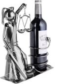 BRUBAKER Weinflaschenhalter Justitia mit Schlange Metall Bild 1