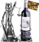 BRUBAKER Weinflaschenhalter Justitia mit Schlange Metall Bild 2