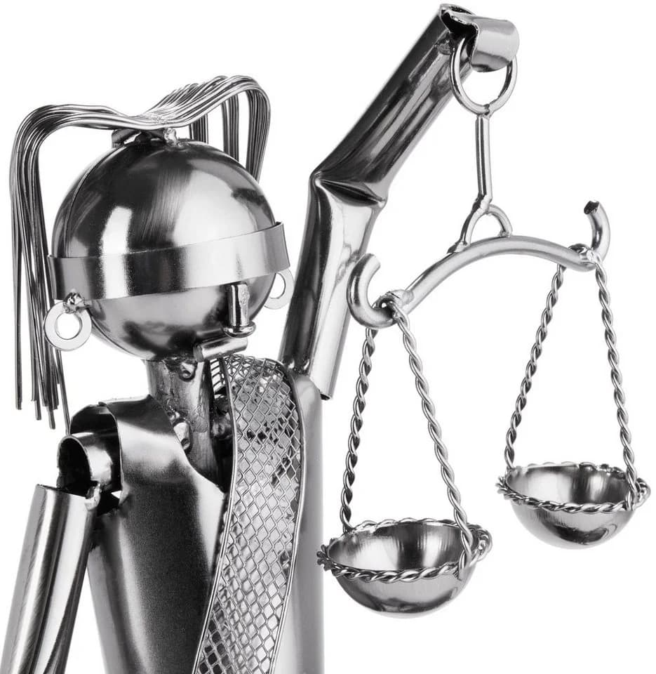 BRUBAKER Weinflaschenhalter Justitia mit Schlange Metall - Bild 4