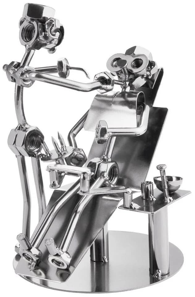 BRUBAKER Dekofigur Metallskulptur Schraubenmännchen Zahnarzt - Bild 2