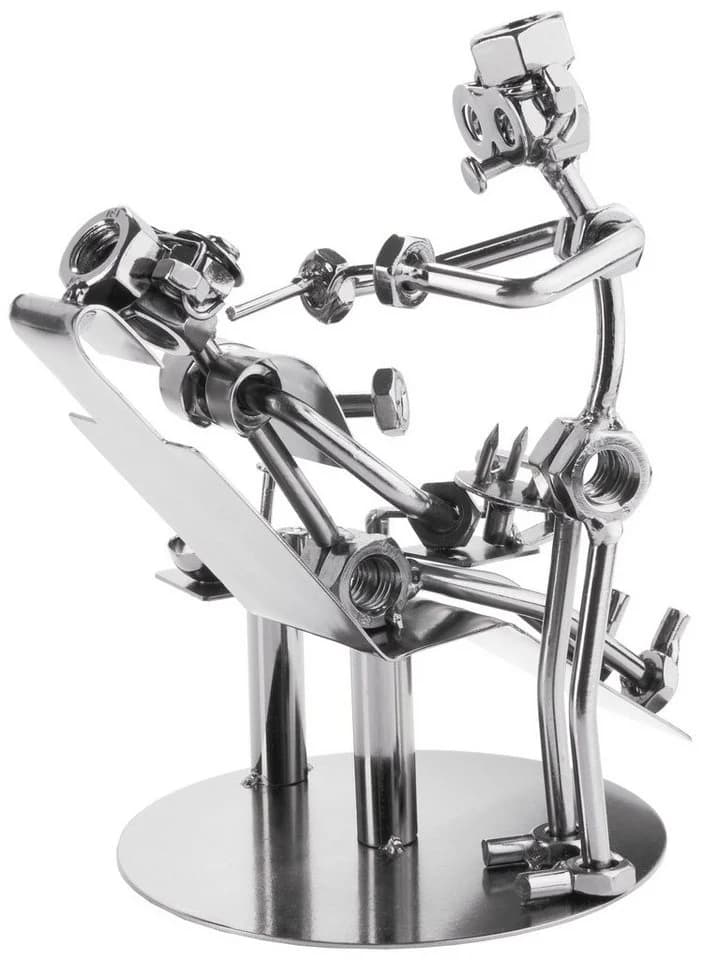 BRUBAKER Dekofigur Metallskulptur Schraubenmännchen Zahnarzt - Bild 3